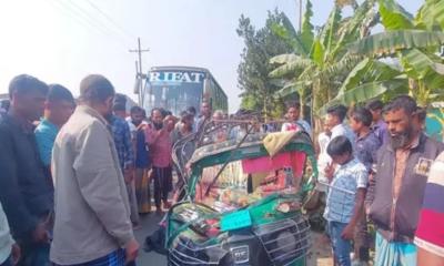 শেরপুরে বাস-সিএনজি মুখোমুখি সংঘর্ষ, নিহত বেড়ে ৬